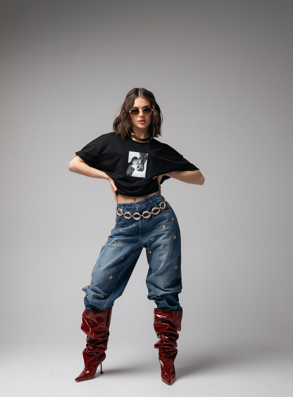 Oversized Black Unisex T-shirt with a Unique Print Sweet Duality