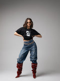 Oversized Black Unisex T-shirt with a Unique Print Sweet Duality