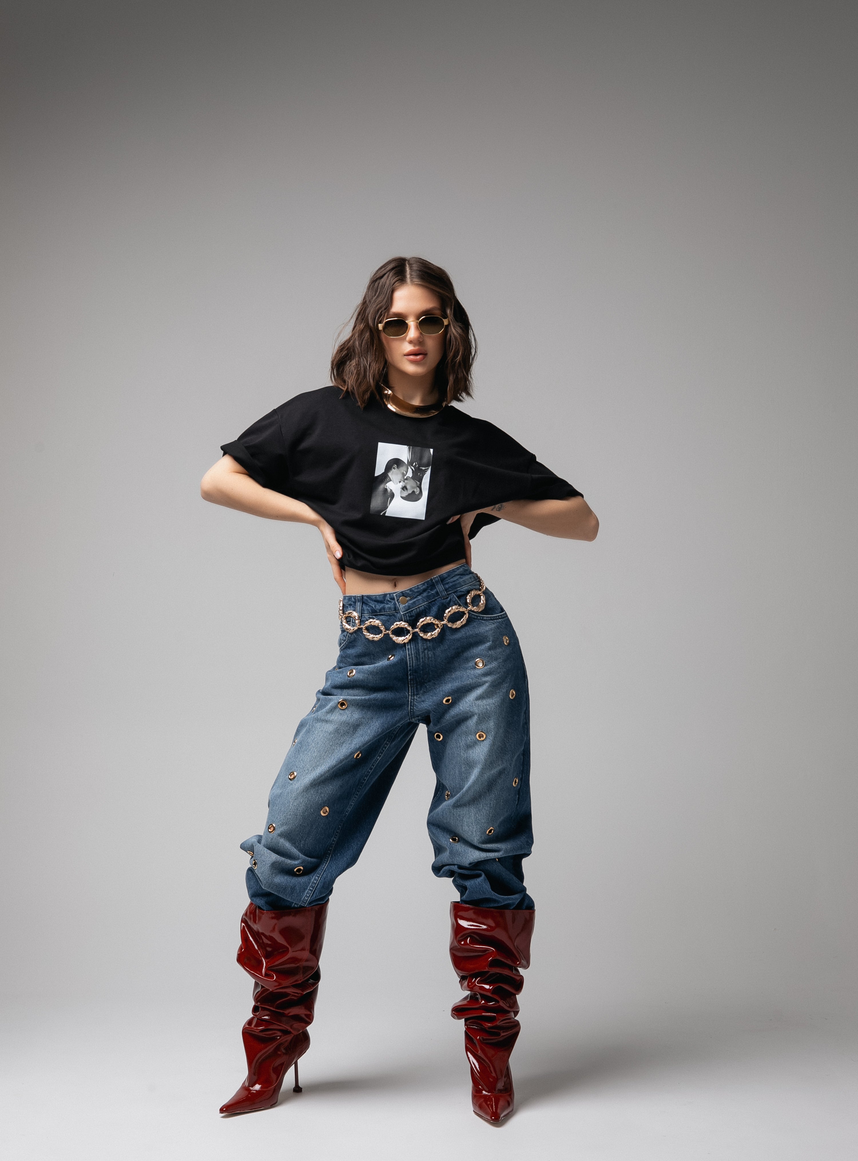 Oversized Black Unisex T-shirt with a Unique Print Sweet Duality