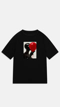Oversized Black Unisex T-shirt with a Unique Print Pop Fetish